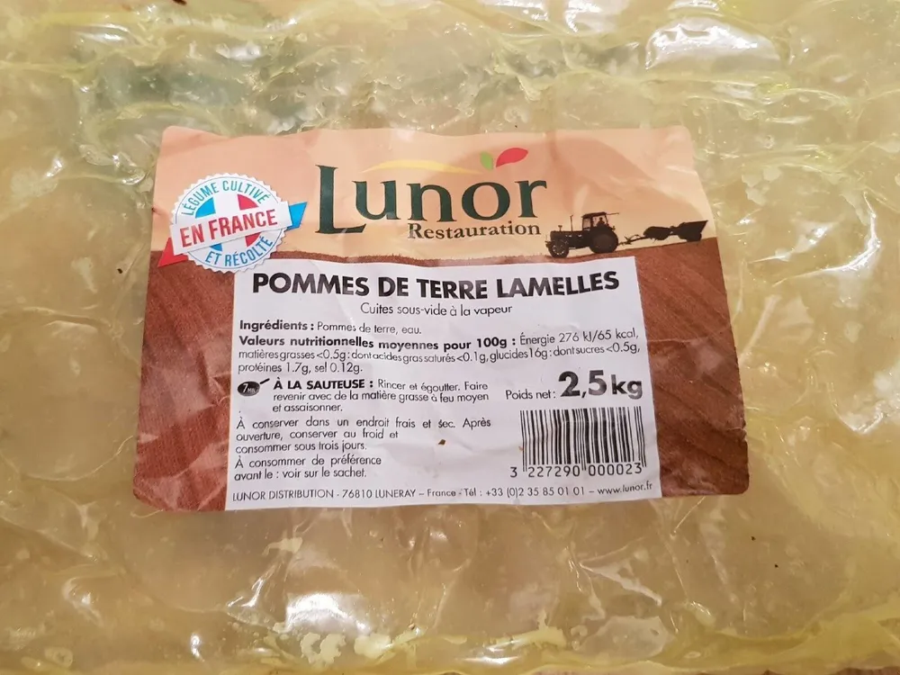 Pommes de terre lamelles