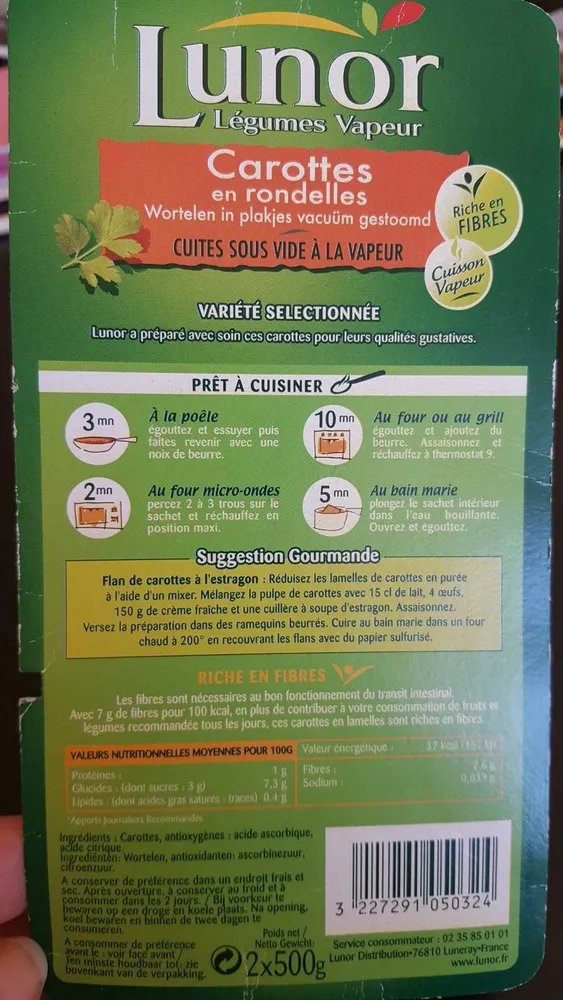 Carottes en rondelles
