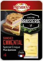 PRESIDENT FACON BRASSERIE EMMENTAL 6 TRANCHES 180g