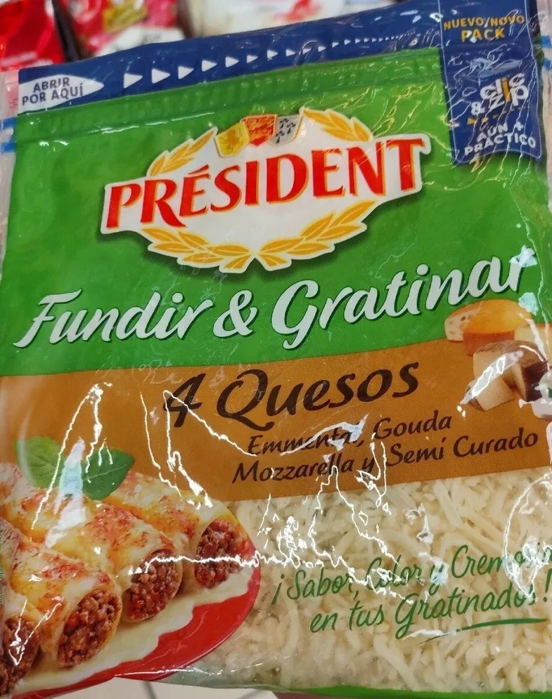 Fundir y gratinar 4 quesod