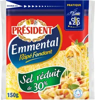 President emmental rape sel reduit de 30% 150g