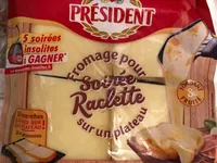 Fromage soirée raclette sur un plateau