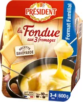 PRESIDENT FONDUE AUX 3 FROMAGES 600g