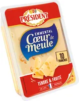 President emmental coeur de meule 10 tranches 150g
