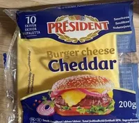 Burger cheese with cheddar