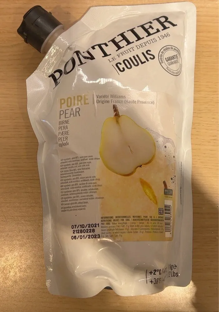 Coulis poire