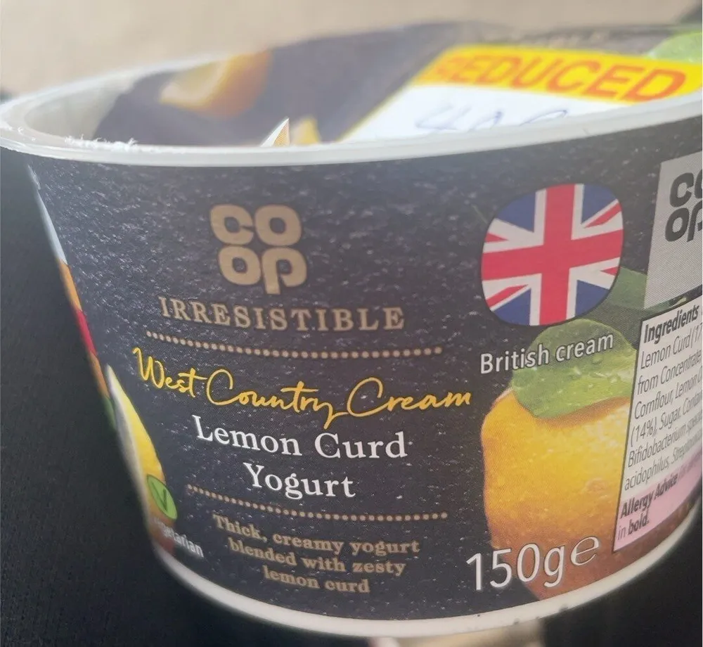 West country cream lemon curd yogurt
