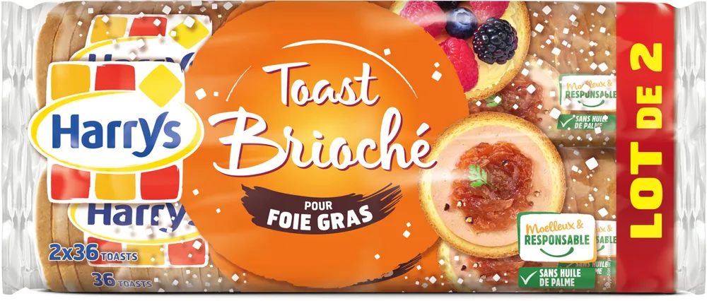 Lot 2 toasts briochés pr foie gras