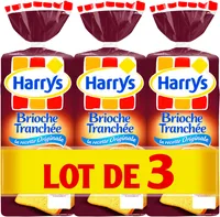 Lot 3 brioches tranchées nature