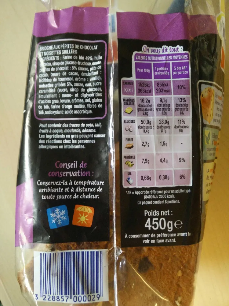 Beau et bon bap pepites choco et noisett