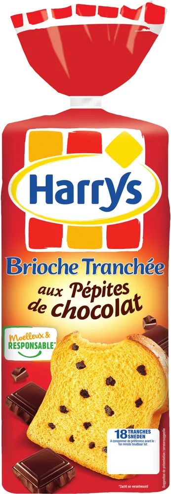 Brioche tranchée pépites chocolat
