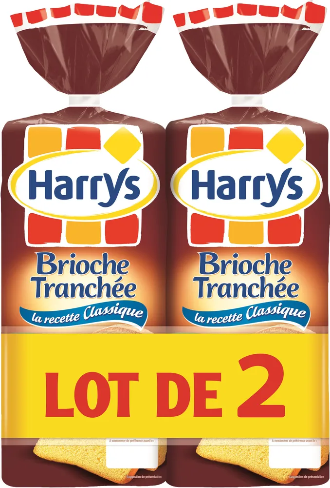 Lot 2 brioches tranchées nature