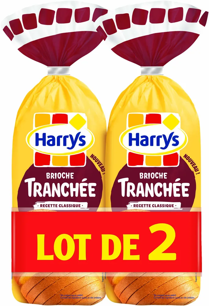 Lot brioches tranchées sans add. x2