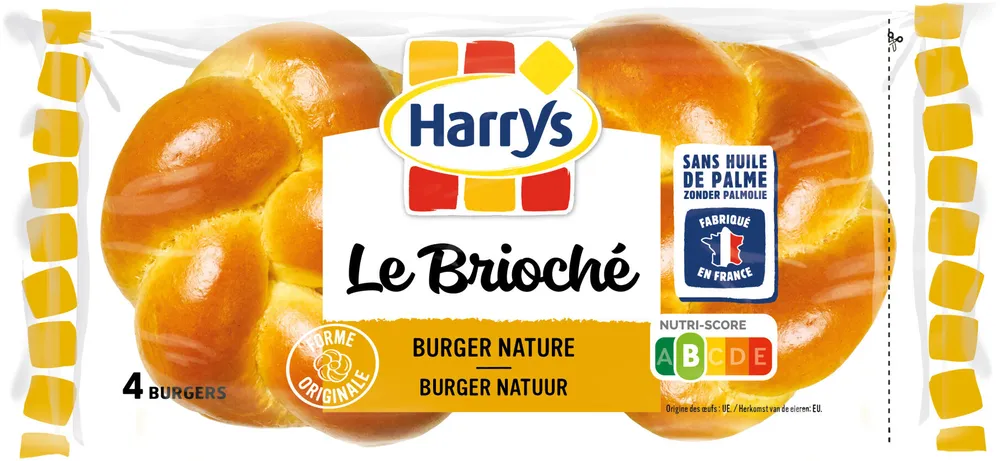 HARRYS PAIN BURGER BRIOCHE NATURE X 4 Burger Beau & Bon Brioche Natuur