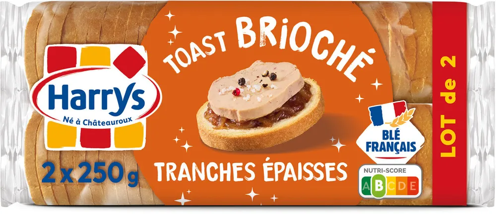 Lot de 2 toasts brioche te