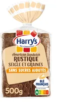 Pain de mie american sandwich rustique sans sucres ajoutés 500g