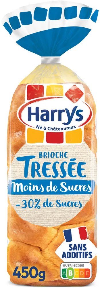 Brioche tressée nature allegée en sucres sans additifs 450g