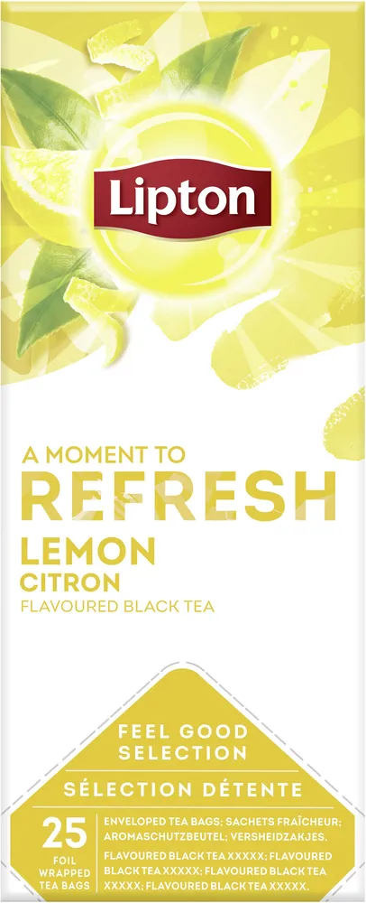 Lipton Feel Good Selection Thé Noir Citron 25 sachets