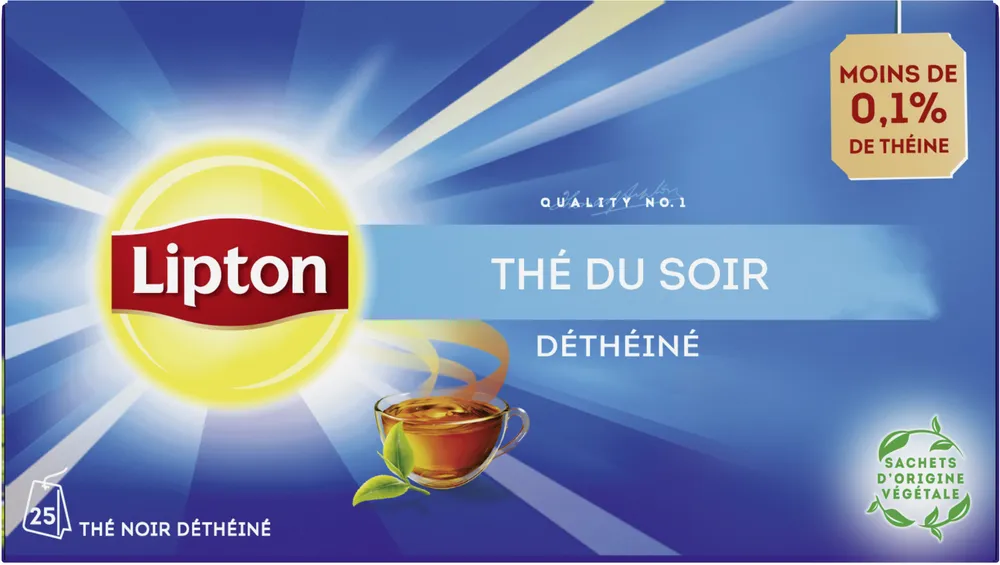 Lipton Thé du Soir Déthéiné 25 Sachets