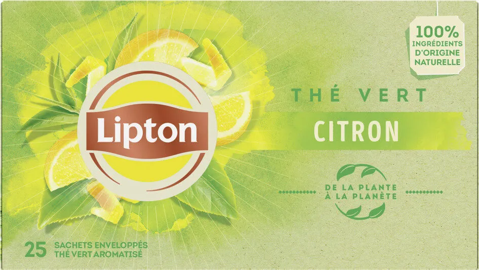 Lipton Thé Vert Citron 25 Sachets