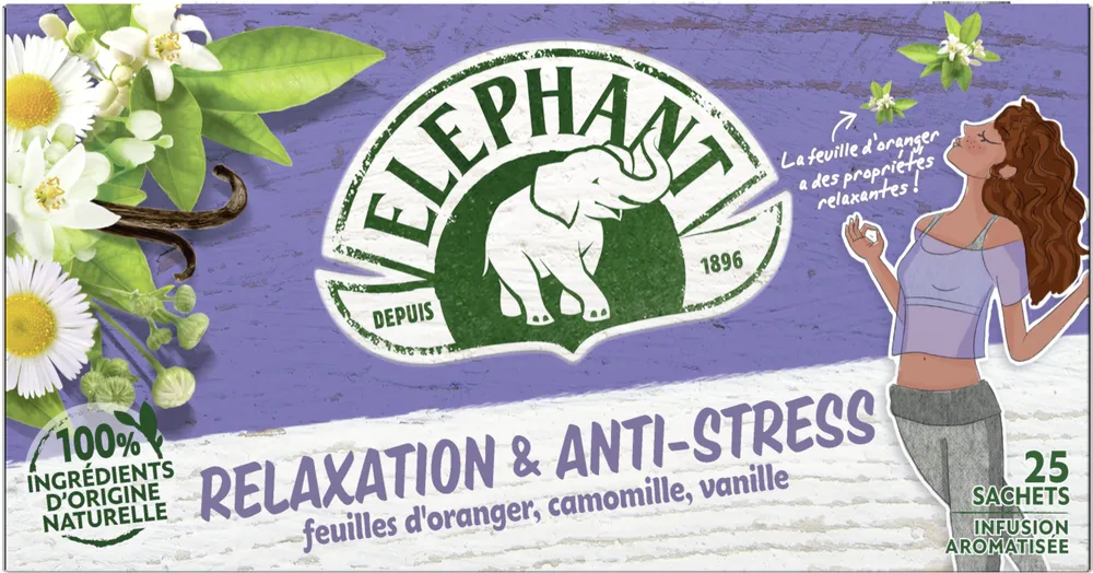 Relaxation & Anti-Stress - feuilles d'oranger, camomille, vanille