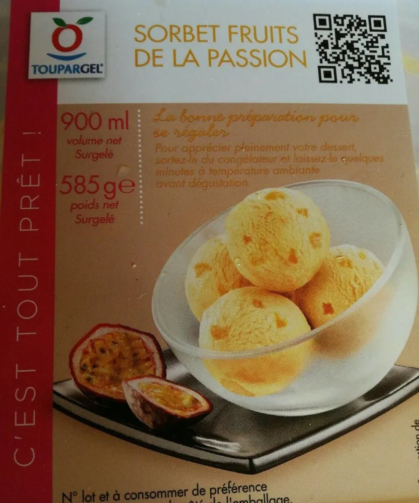 Sorbet fruits de la passion
