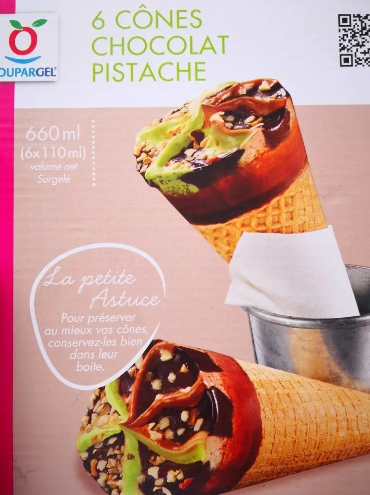 Cones chocolat pistache
