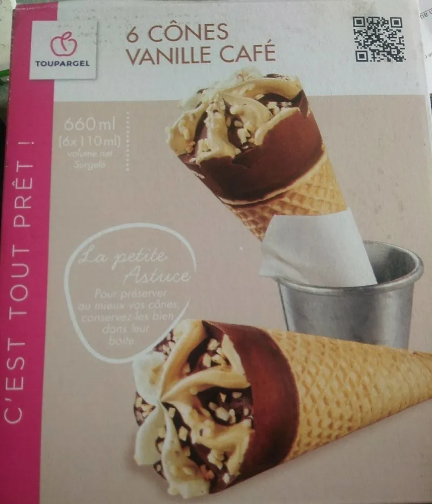 Cône vanille café