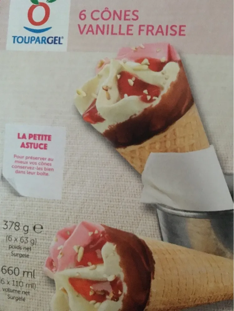 Cônes Vanille Fraise