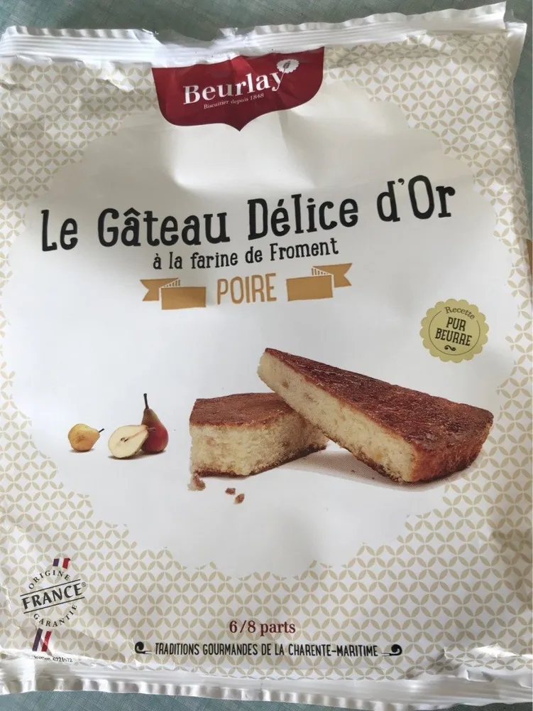 Le gateau delice d'or poire