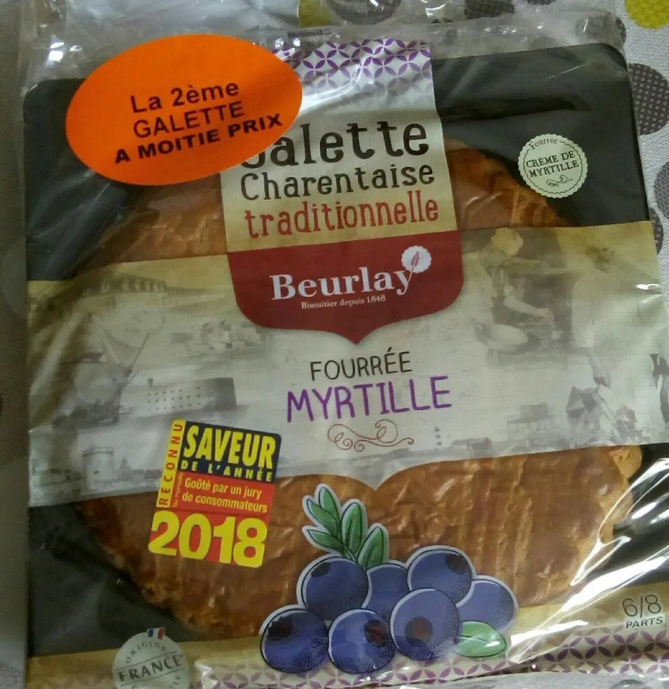 Galette charentaise tradionnel fourré myrtille
