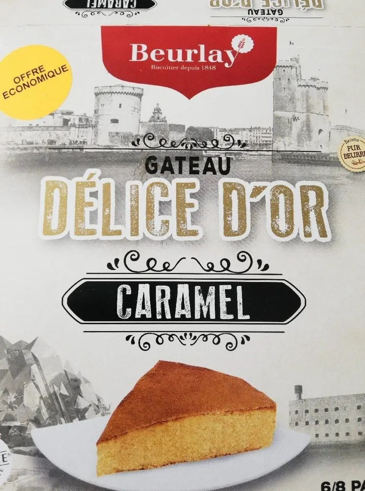 Gâteau délice d'or caramel