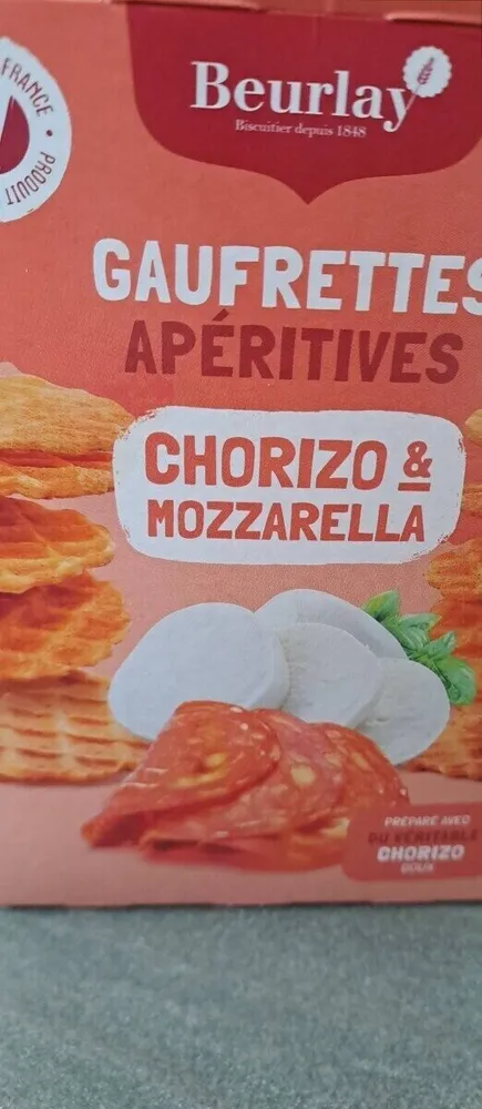 Gaufrettes apéro au chorizo et mozza