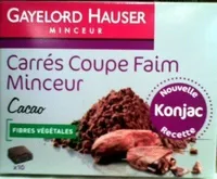 Carrés coupe faim minceur Cacao Gayelord Hauser