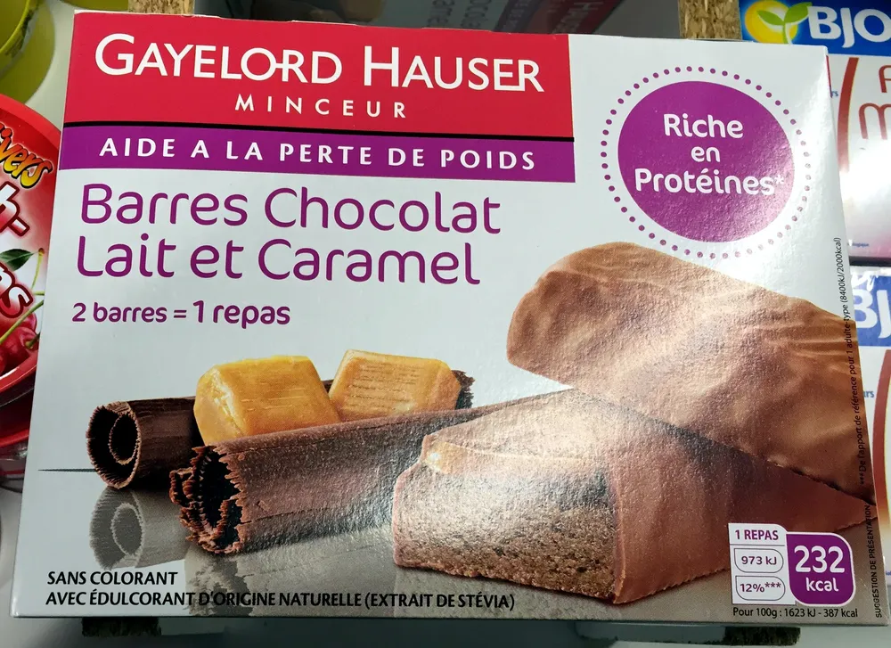 Barres Chocolat Lait et Caramel