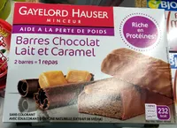Barres Chocolat Lait et Caramel