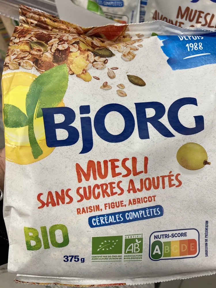 MUESLI SANS SUCRES AJOUTÉS RAISIN, FIGUE, ABRICOT