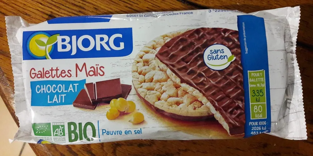 Galettes maïs chocolat lait