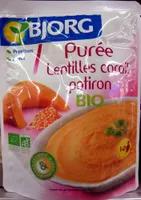 Purée Lentilles corail potiron Bio - 250 g - Bjorg