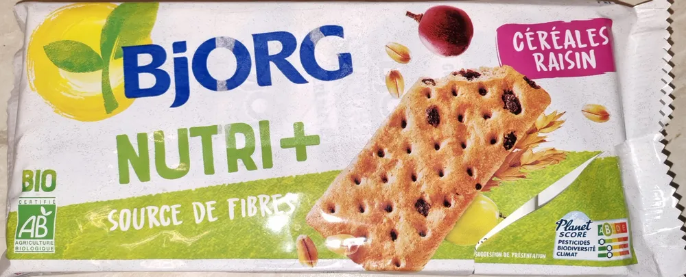 Bio nutri+ céréales raisin