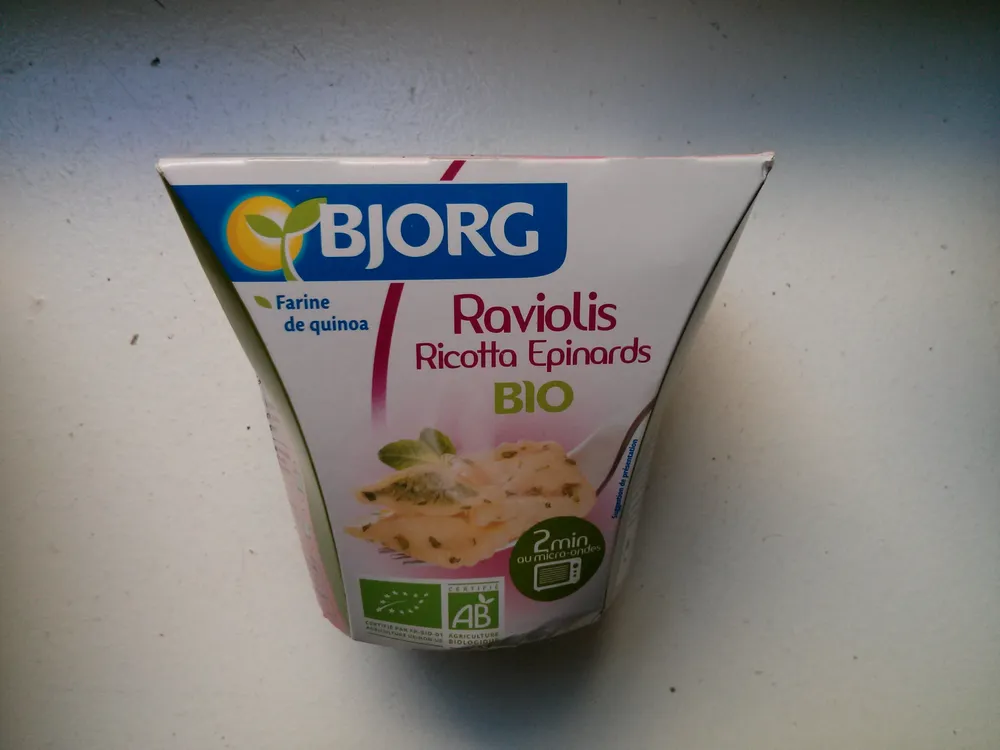 Raviolis Ricotta Épinards Bio