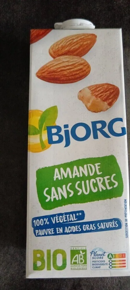 Bjorg lait d amandes sans sucres