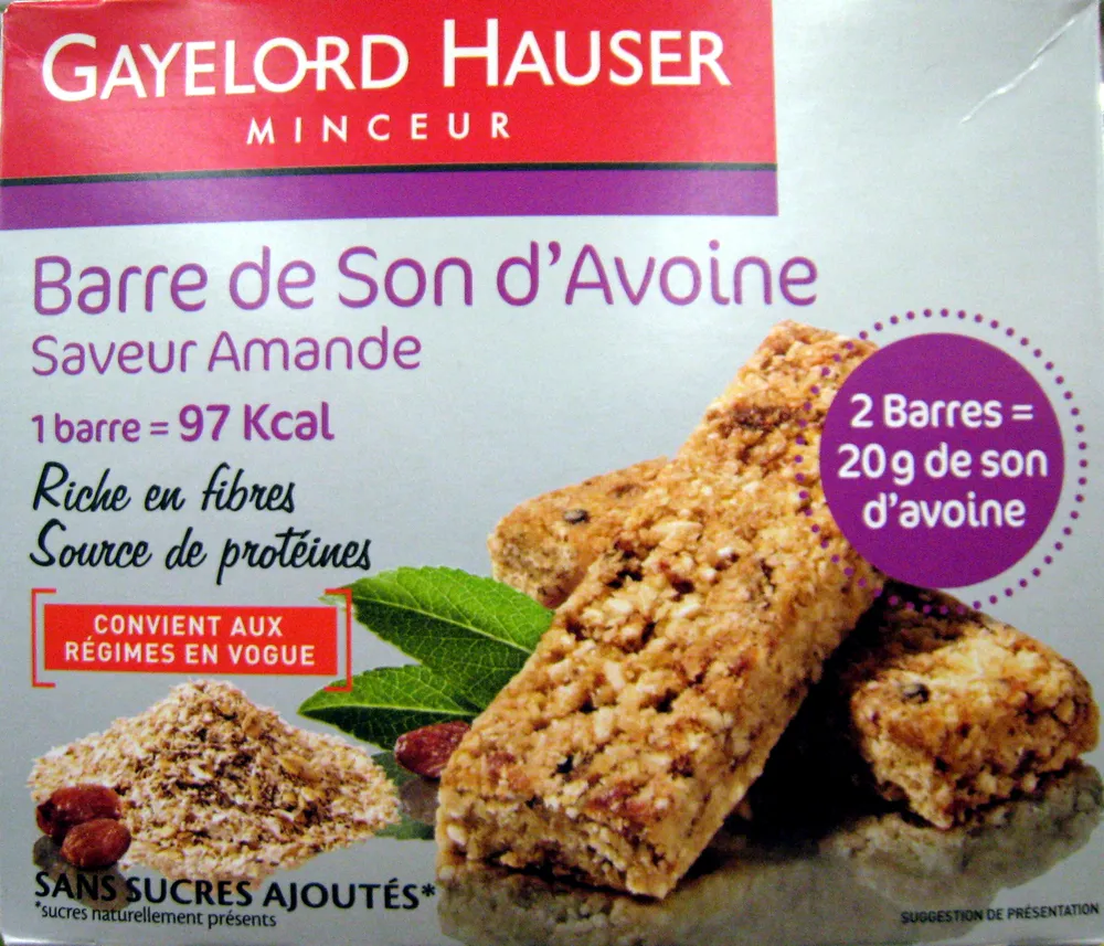 Barre de son d'avoine saveur amande Gayelord Hauser