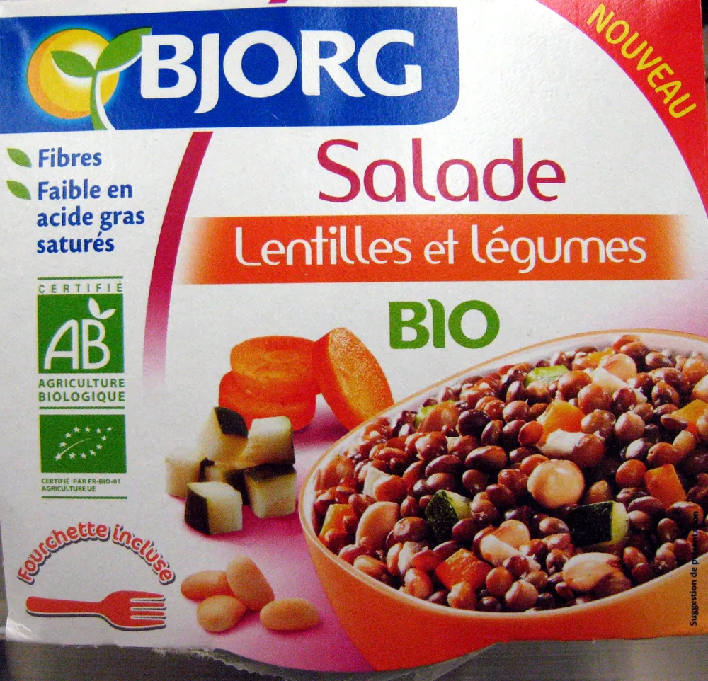 Salade Lentilles et légumes Bio - 180 g - Bjorg