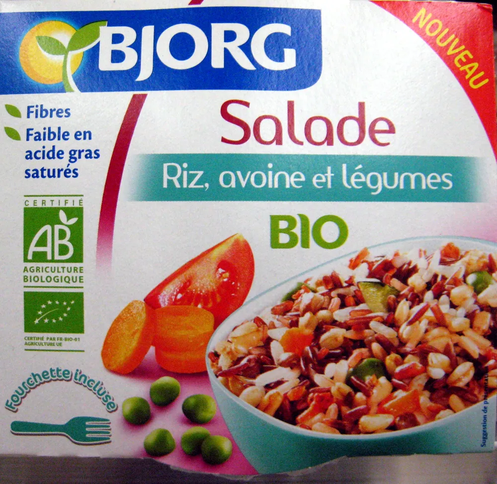 Salade Riz, avoine et légumes Bio Bjorg