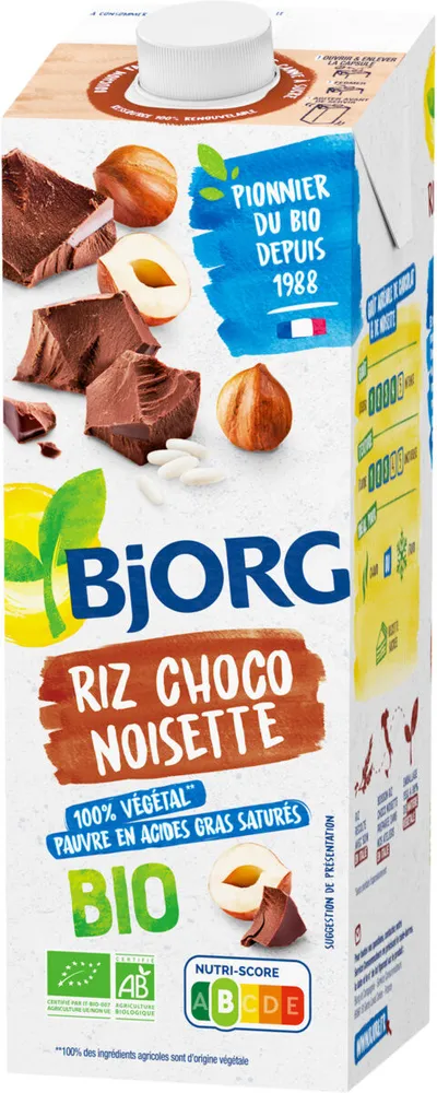 Boisson riz choco noisette