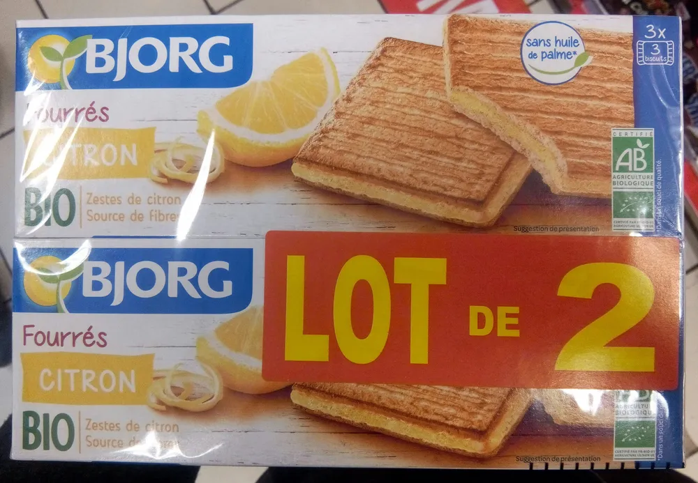 Biscuits Fourrés au Citron bio