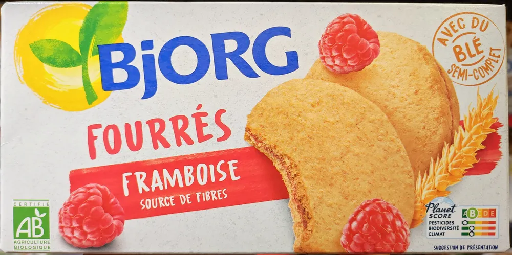 Biscuits fourrés aux framboises