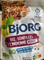 Riz, lentilles a l'indienne veggie