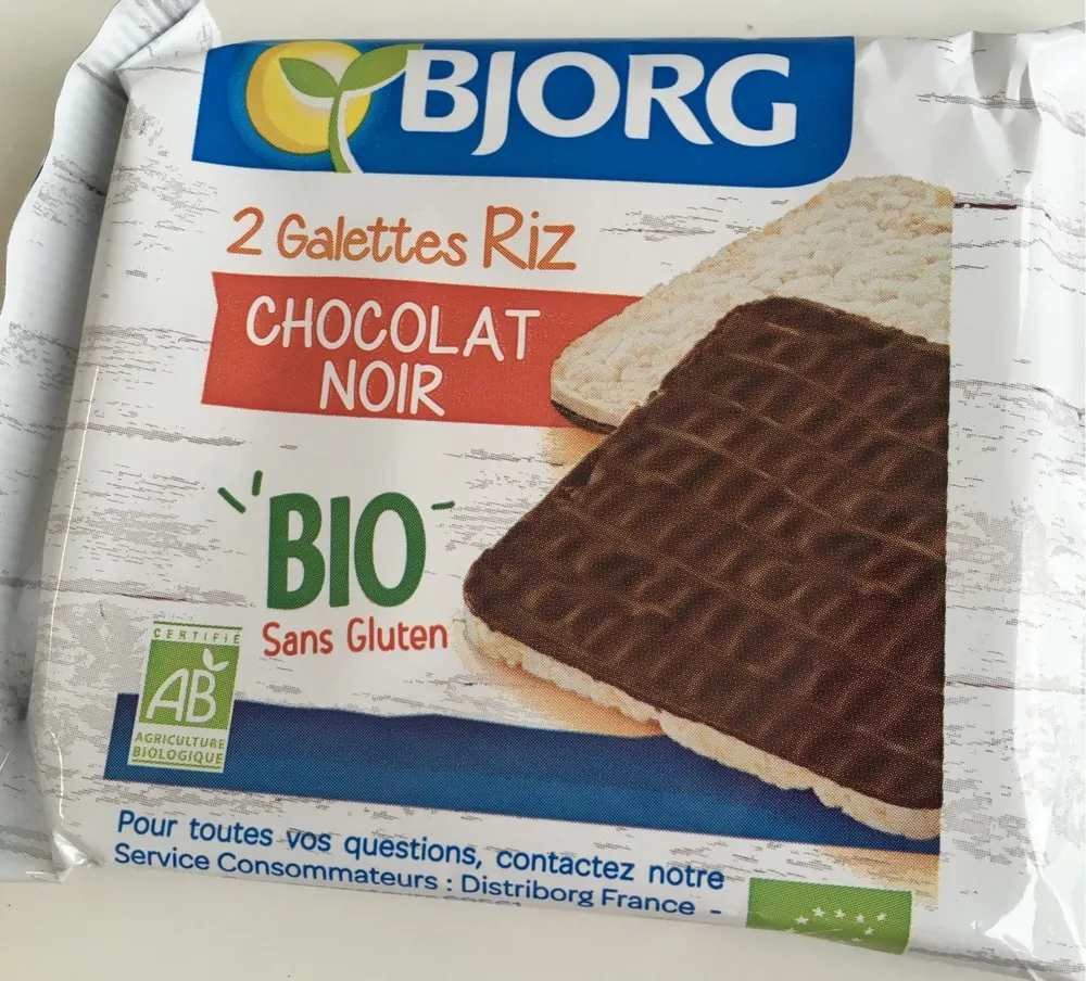 2 Galettes De Riz Au Chocolat Noir Bio